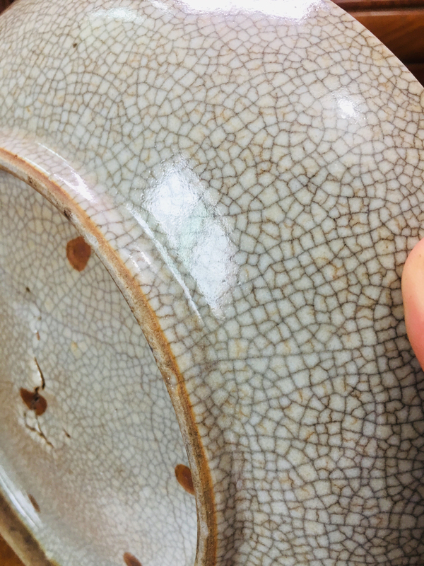 古玩陶瓷哥釉七星大盤拍賣,當前價格1888元