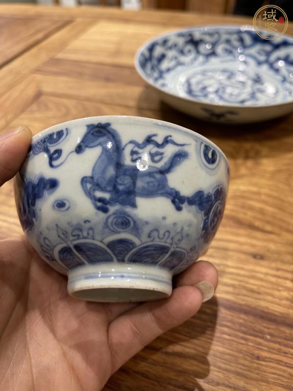 古玩陶瓷青花龍馬碗真品鑒賞圖