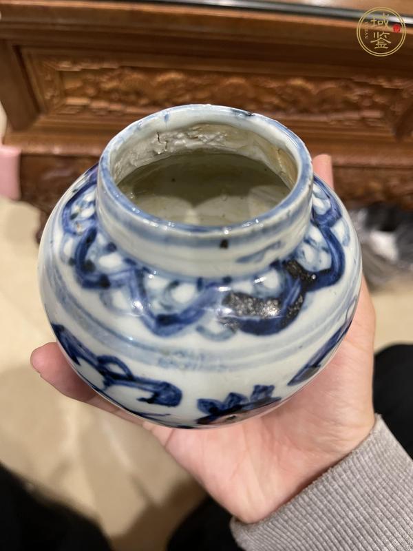 古玩陶瓷青花花卉小罐真品鑒賞圖