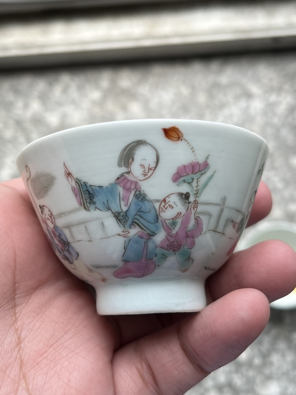 古玩陶瓷粉彩仕女人物圖杯四只拍賣,當前價格2800元