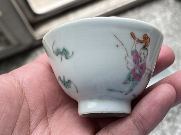 古玩陶瓷粉彩仕女人物圖杯四只拍賣,當前價格2800元