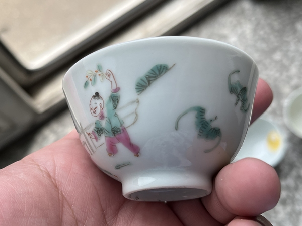 古玩陶瓷粉彩仕女人物圖杯四只拍賣,當前價格2800元