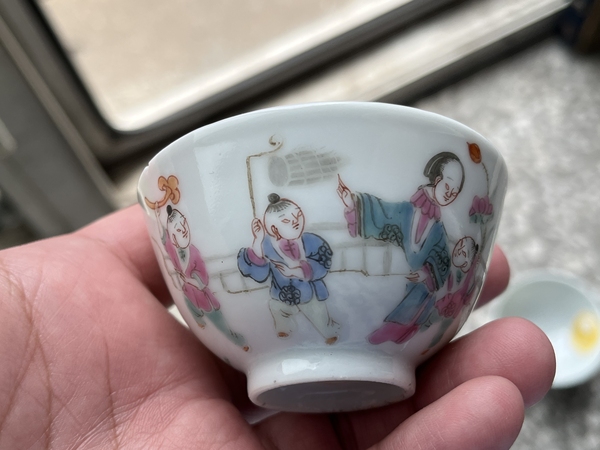 古玩陶瓷粉彩仕女人物圖杯四只拍賣,當前價格2800元