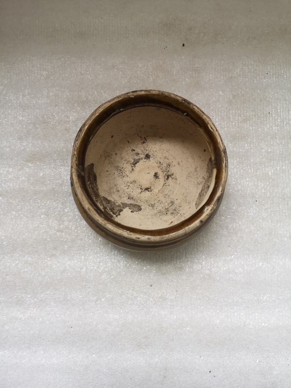 古玩陶瓷磁州窯窯醬釉小爐拍賣,當前價格345元
