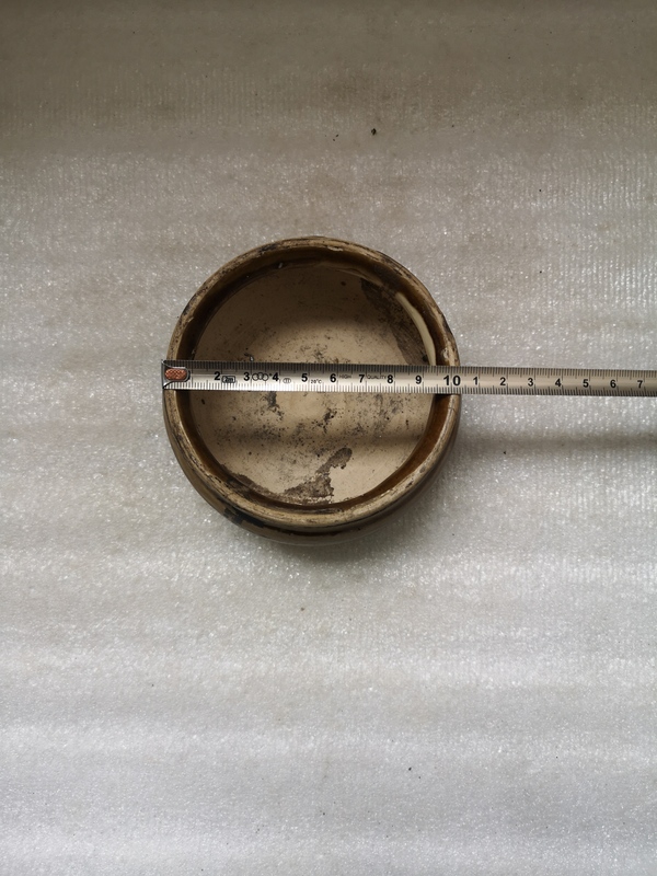 古玩陶瓷磁州窯窯醬釉小爐拍賣,當前價格345元