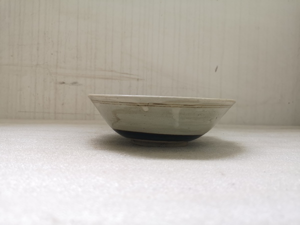 古玩陶瓷磁州窯白釉黑花碗拍賣,當前價格750元