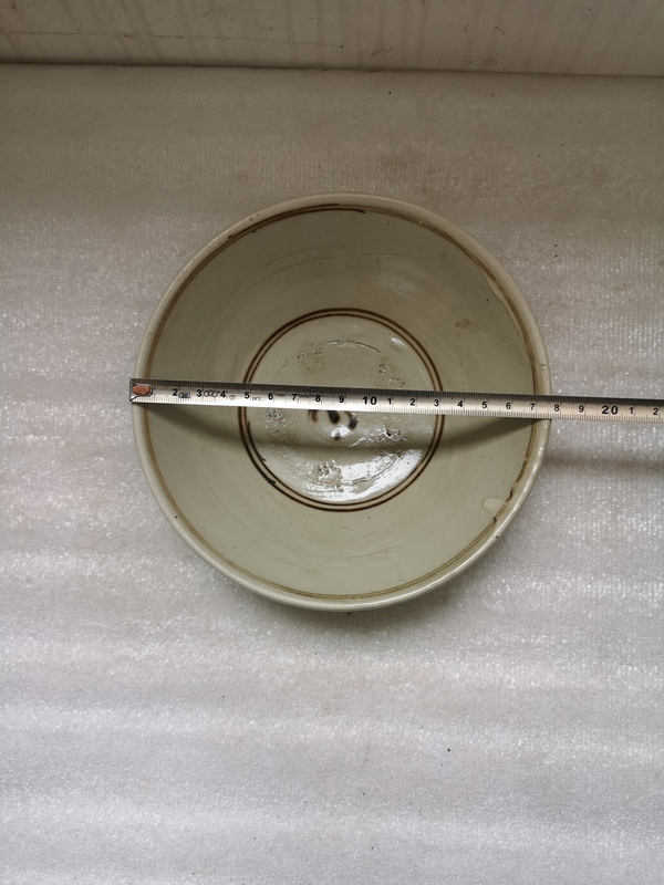 古玩陶瓷磁州窯白釉黑花碗拍賣,當前價格750元