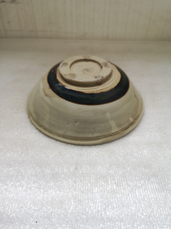 古玩陶瓷磁州窯白釉黑花碗拍賣,當前價格750元
