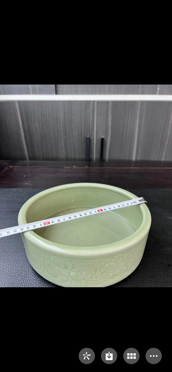 古玩陶瓷冬青釉刻花洗拍賣,當前價格8800元