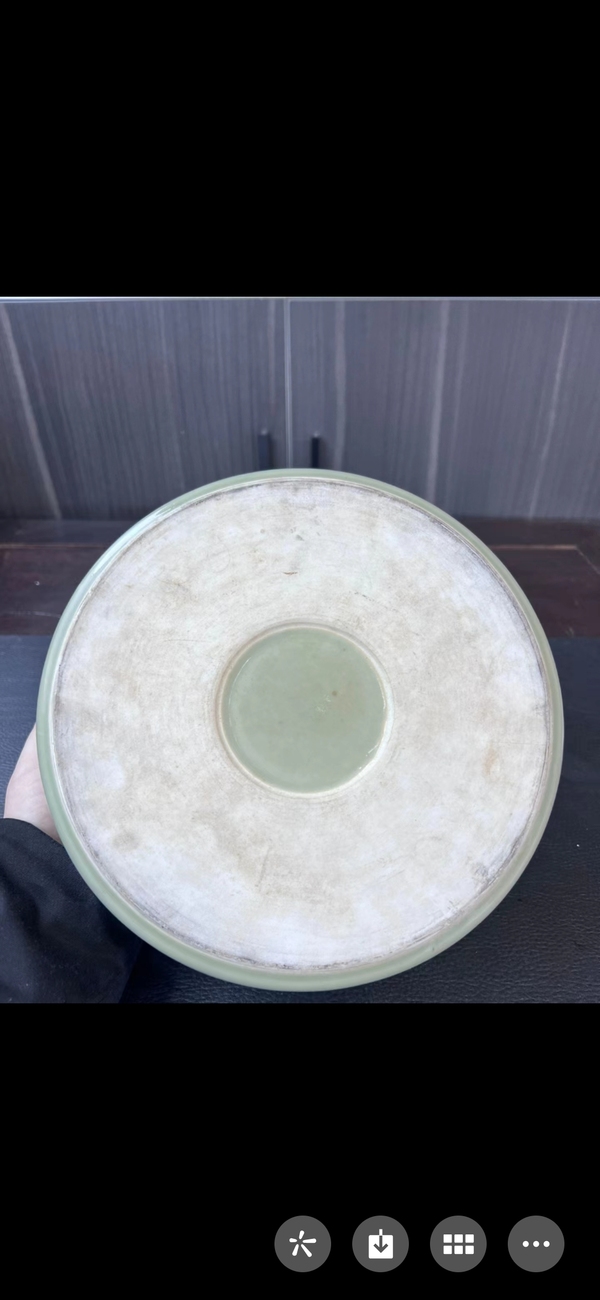 古玩陶瓷冬青釉刻花洗拍賣,當前價格8800元