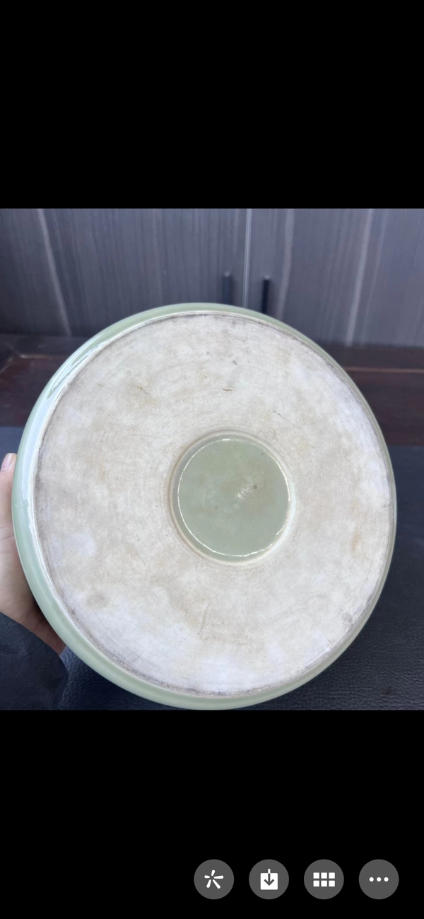 古玩陶瓷冬青釉刻花洗拍賣,當前價格8800元
