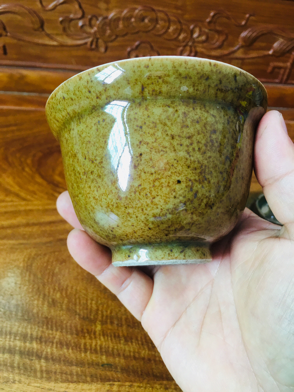 古玩陶瓷精品鱔魚黃釉蓋碗拍賣,當前價格4888元