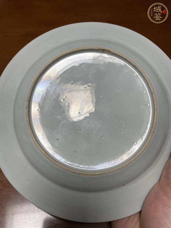 古玩陶瓷雍正·粉彩花籃紋折沿盤真品鑒賞圖