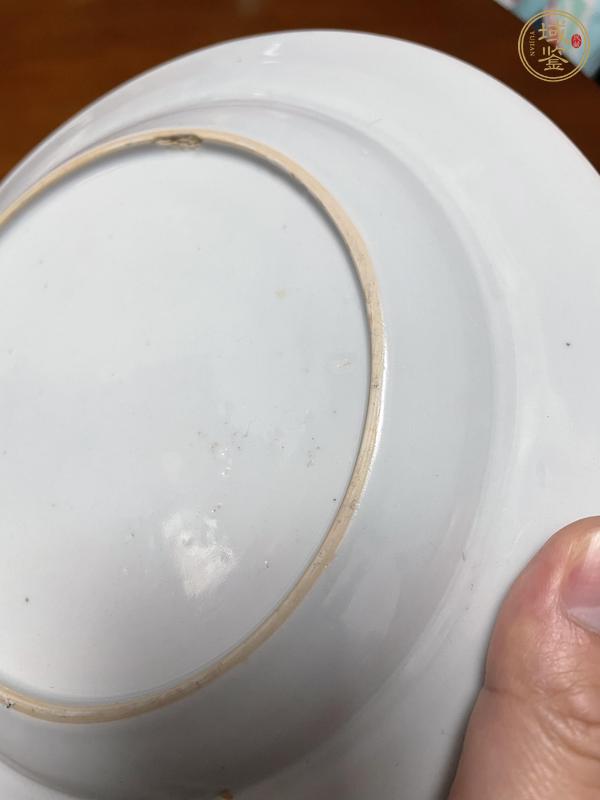 古玩陶瓷雍正·粉彩花籃紋折沿盤真品鑒賞圖