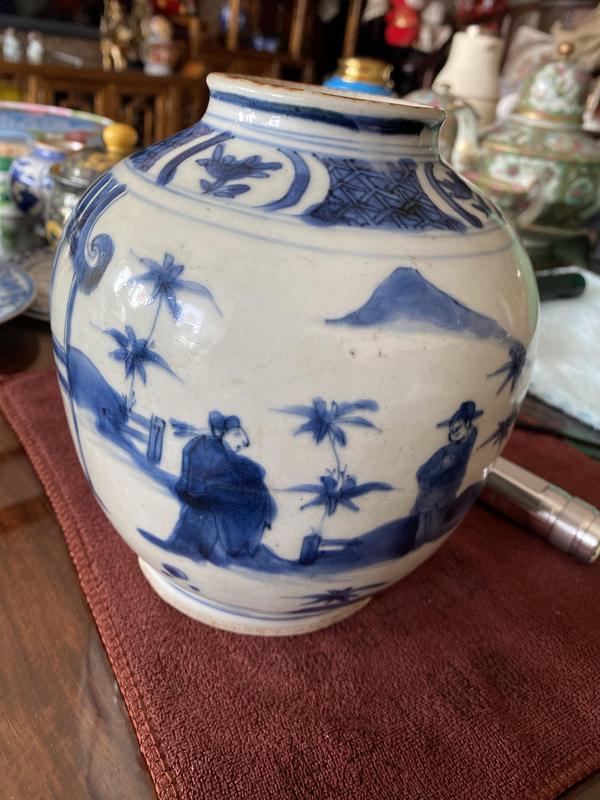 古玩陶瓷明晚期五子登科人物罐拍賣,當前價格42000元