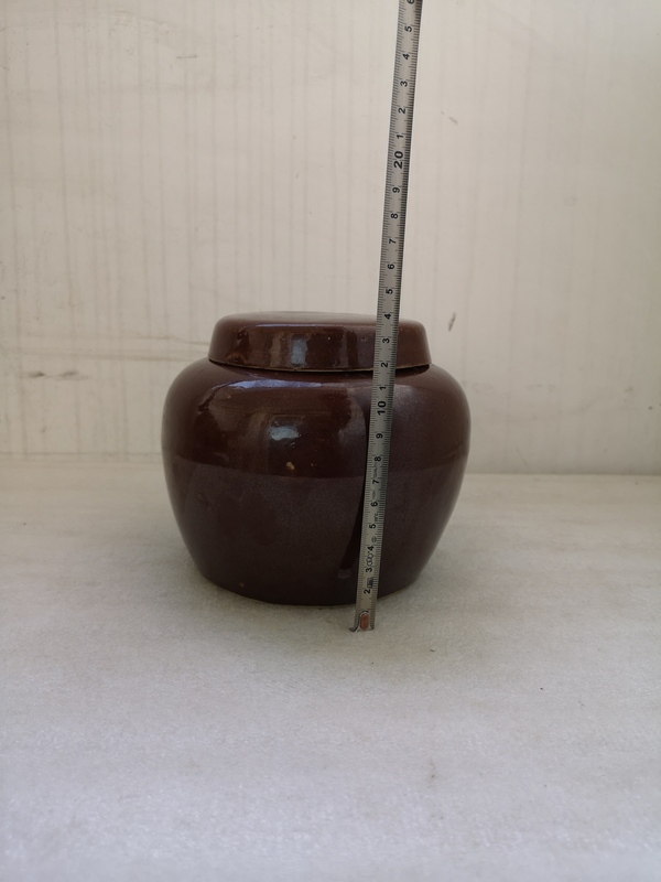 古玩陶瓷鐵銹釉蓋罐拍賣(mài),當(dāng)前價(jià)格234元