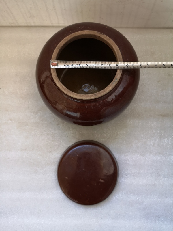 古玩陶瓷鐵銹釉蓋罐拍賣(mài),當(dāng)前價(jià)格234元
