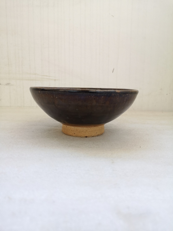古玩陶瓷磁州窯窯變黑釉大碗拍賣,當前價格680元