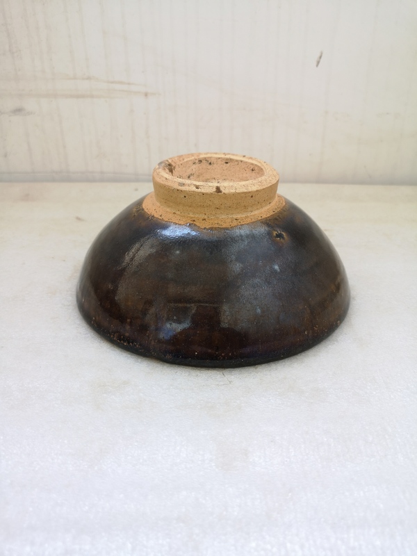 古玩陶瓷磁州窯窯變黑釉大碗拍賣,當前價格680元