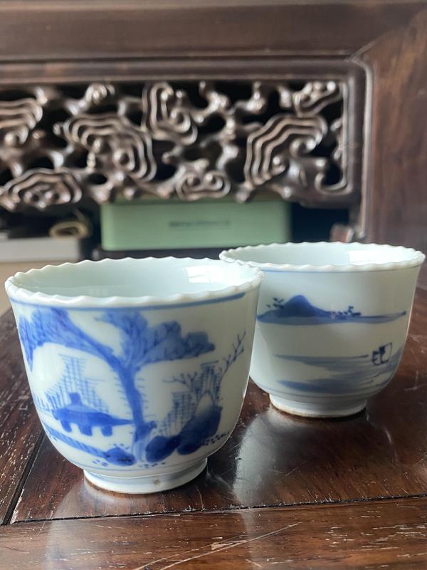 古玩陶瓷清乾隆?大寫意山水鐘式杯拍賣,當前價格490元