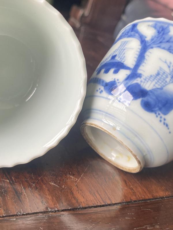 古玩陶瓷清乾隆?大寫意山水鐘式杯拍賣,當前價格490元