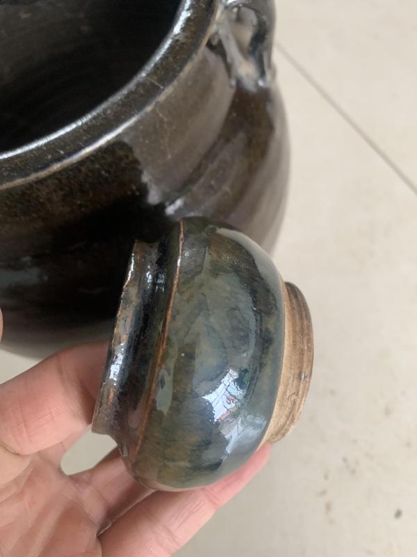 古玩陶瓷清黑釉雙系罐拍賣,當(dāng)前價(jià)格1500元