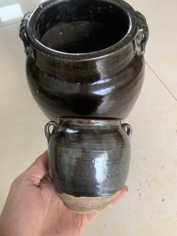 古玩陶瓷清黑釉雙系罐拍賣,當(dāng)前價(jià)格1500元