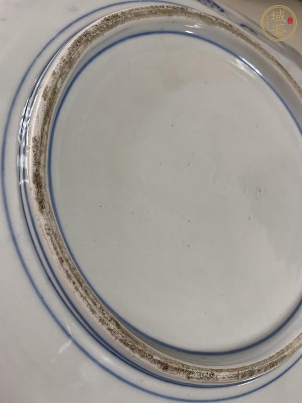 古玩陶瓷山水紋青花盤真品鑒賞圖
