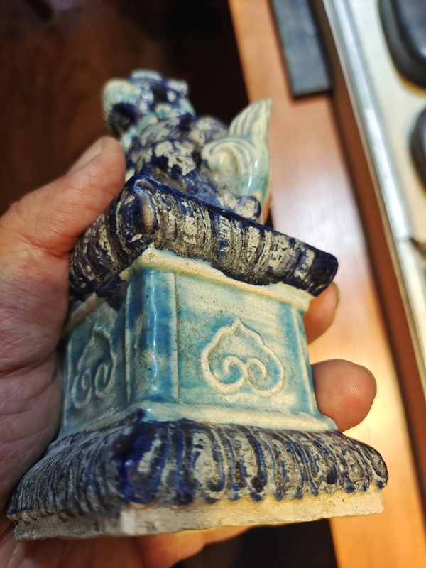 古玩陶瓷清早期琺華彩獅子塑像一對拍賣,當前價格1800元