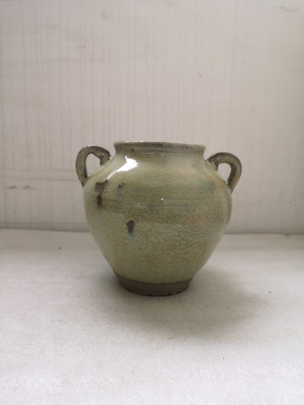 古玩陶瓷白釉綠彩仿鈞釉雙系罐拍賣,當(dāng)前價(jià)格850元