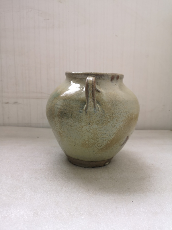 古玩陶瓷白釉綠彩仿鈞釉雙系罐拍賣,當(dāng)前價(jià)格850元