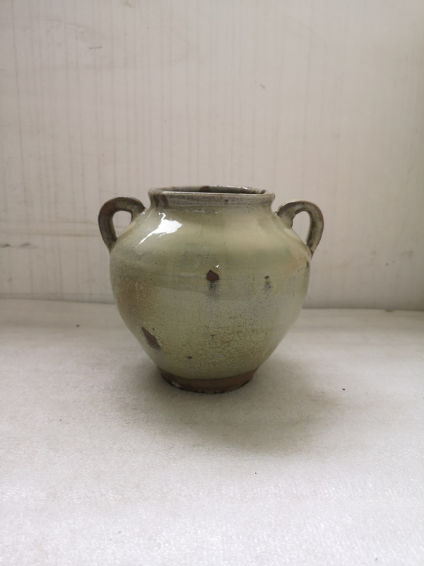 古玩陶瓷白釉綠彩仿鈞釉雙系罐拍賣,當(dāng)前價(jià)格850元