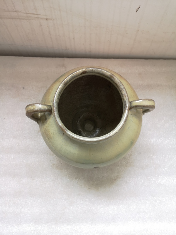 古玩陶瓷白釉綠彩仿鈞釉雙系罐拍賣,當(dāng)前價(jià)格850元