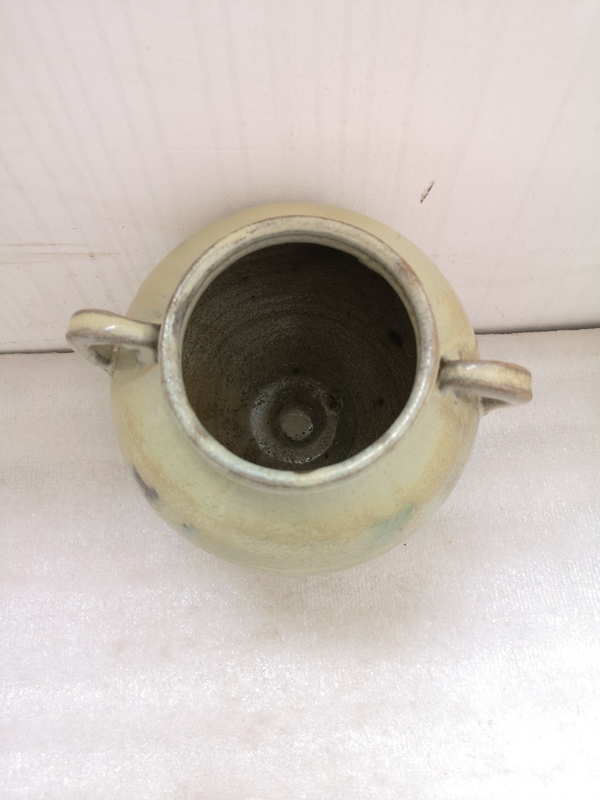 古玩陶瓷白釉綠彩仿鈞釉雙系罐拍賣,當(dāng)前價(jià)格850元