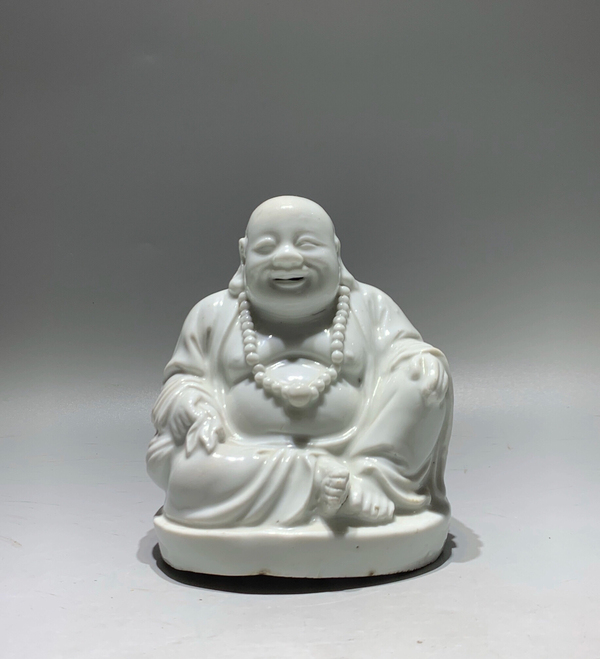 古玩陶瓷白釉彌勒佛塑像拍賣,當前價格4888元