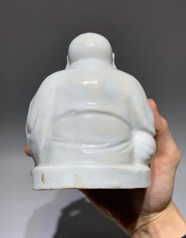 古玩陶瓷白釉彌勒佛塑像拍賣,當前價格4888元