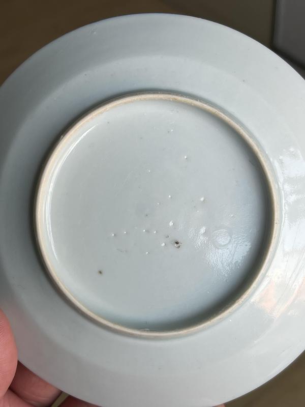 古玩陶瓷樓臺亭閣山水紋青花盤一對拍賣,當前價格1280元