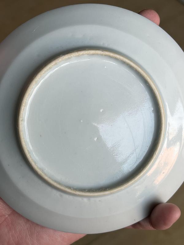 古玩陶瓷樓臺亭閣山水紋青花盤一對拍賣,當前價格1280元