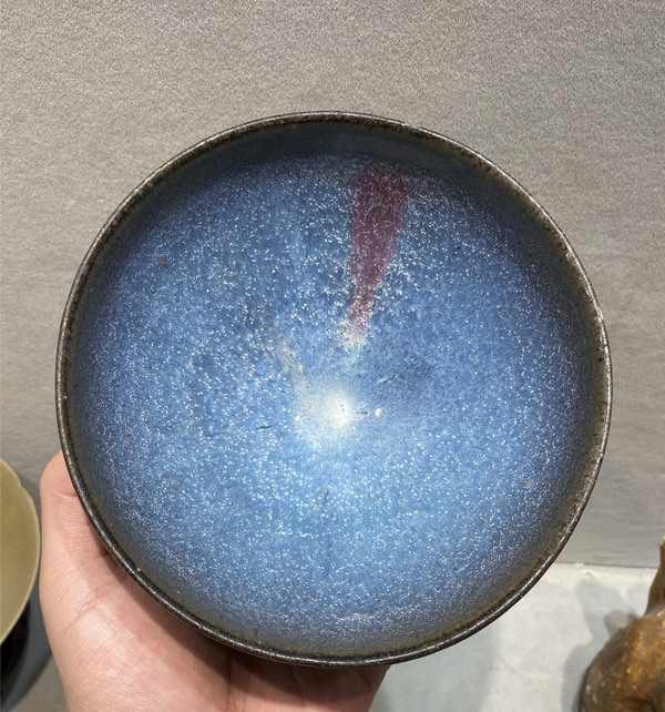 古玩陶瓷雪花天藍釉紫斑大碗拍賣,當前價格12999元