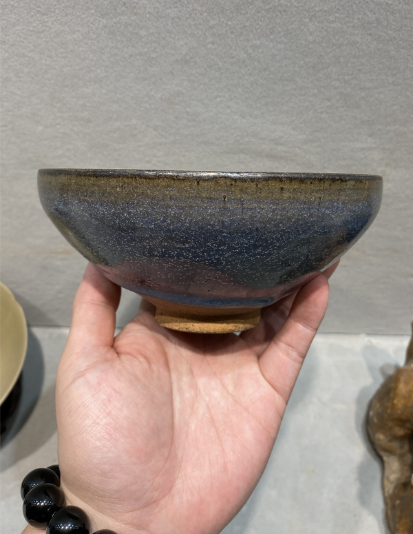 古玩陶瓷雪花天藍釉紫斑大碗拍賣,當前價格12999元