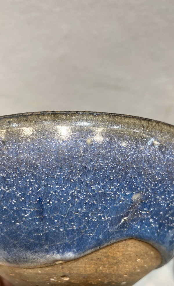 古玩陶瓷雪花天藍釉紫斑大碗拍賣,當前價格12999元