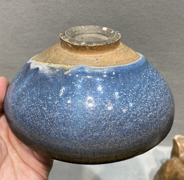 古玩陶瓷雪花天藍釉紫斑大碗拍賣,當前價格12999元