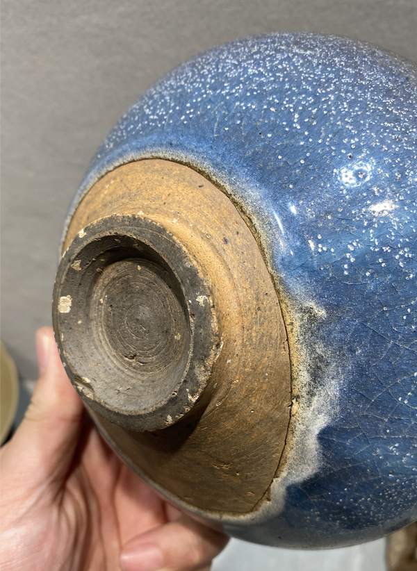 古玩陶瓷雪花天藍釉紫斑大碗拍賣,當前價格12999元