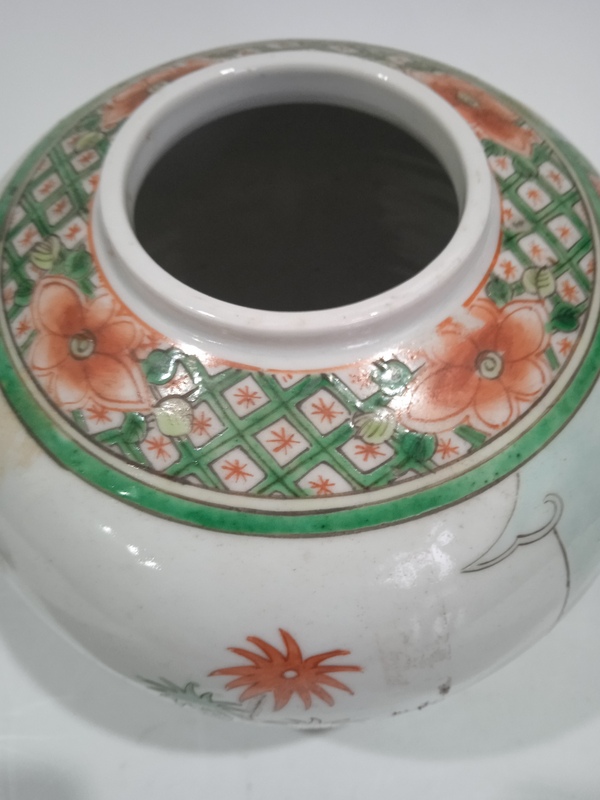 古玩陶瓷五彩人物故事紋蓋罐拍賣,當前價格777元