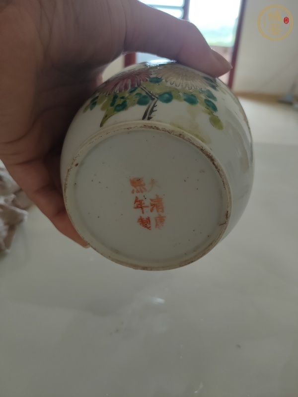 古玩陶瓷花鳥紋蓋缸真品鑒賞圖