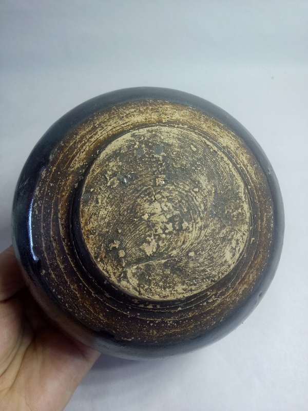 古玩陶瓷【清】磁州窯黑釉罐拍賣,當前價格288元