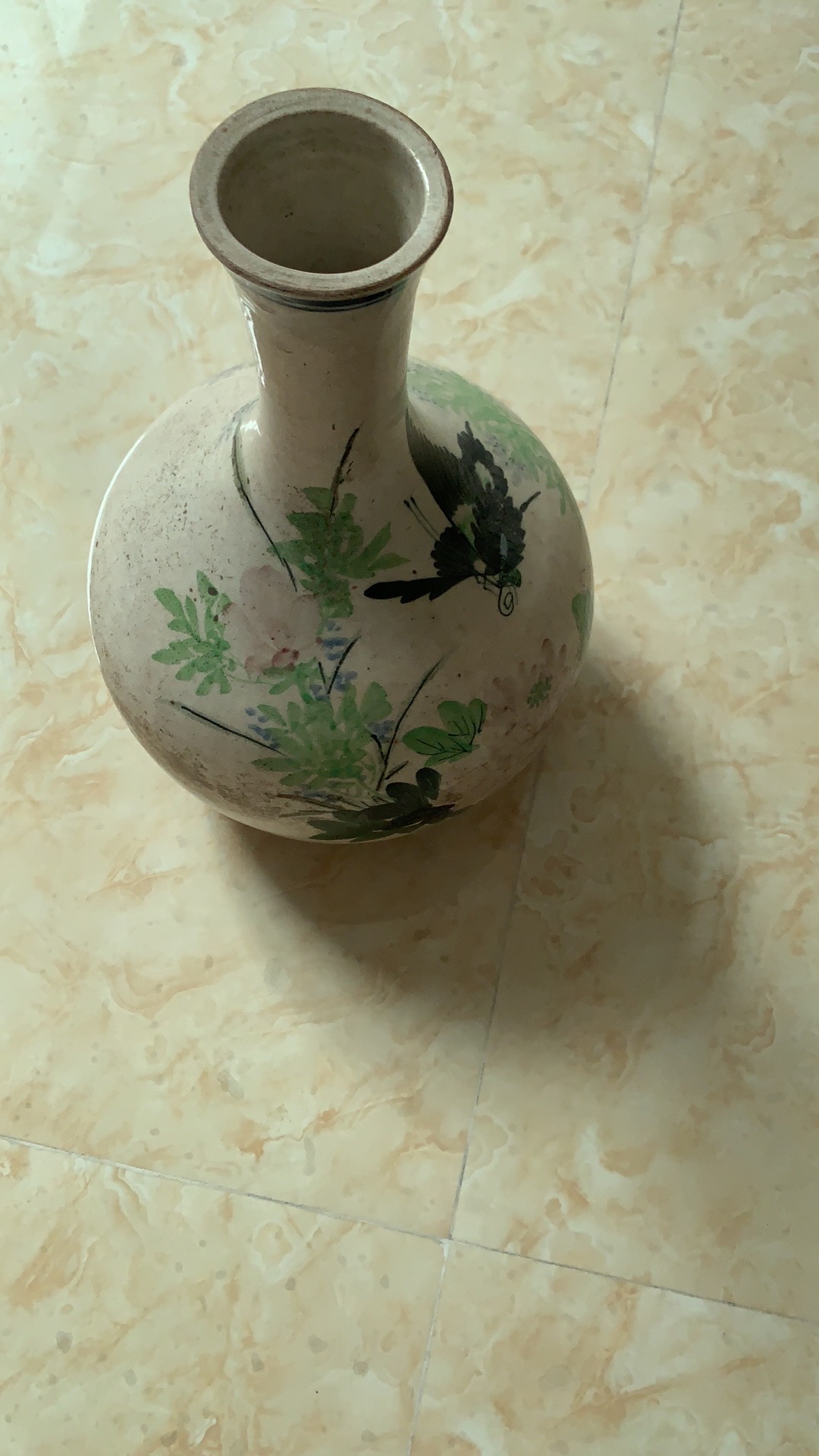 中国陶磁器磁州窯筒瓶-