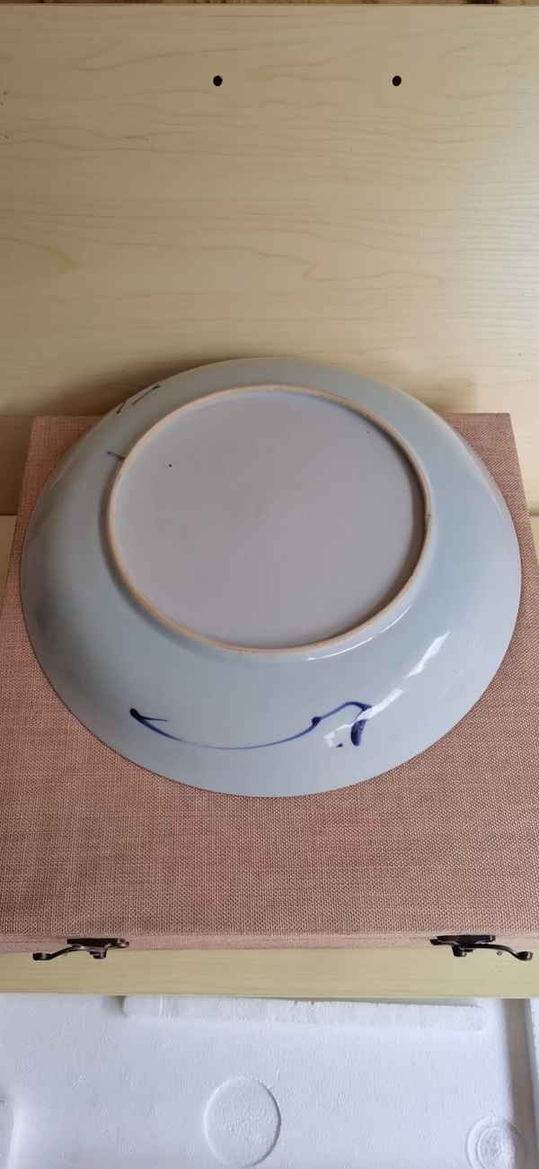 古玩陶瓷花卉紋青花盤拍賣,當前價格3600元