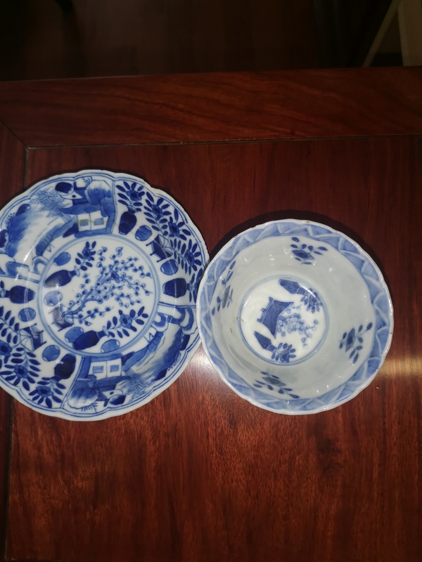 古玩陶瓷青花杯盤拍賣,當前價格2480元