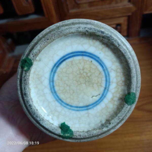 古玩陶瓷清代花卉紋青花觀音瓶拍賣,當前價格1888元